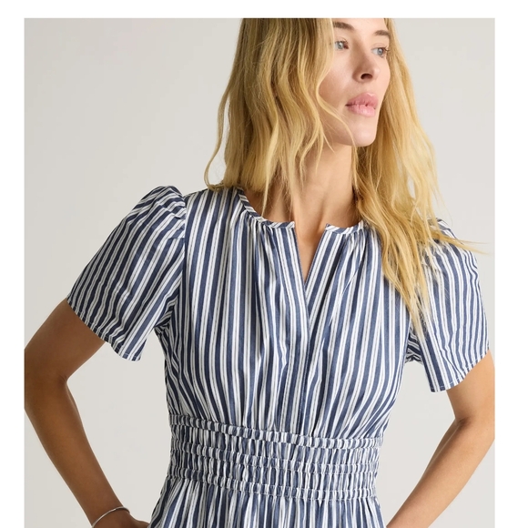 Striped Blue and White Maxi Dress - Picture 3 of 7